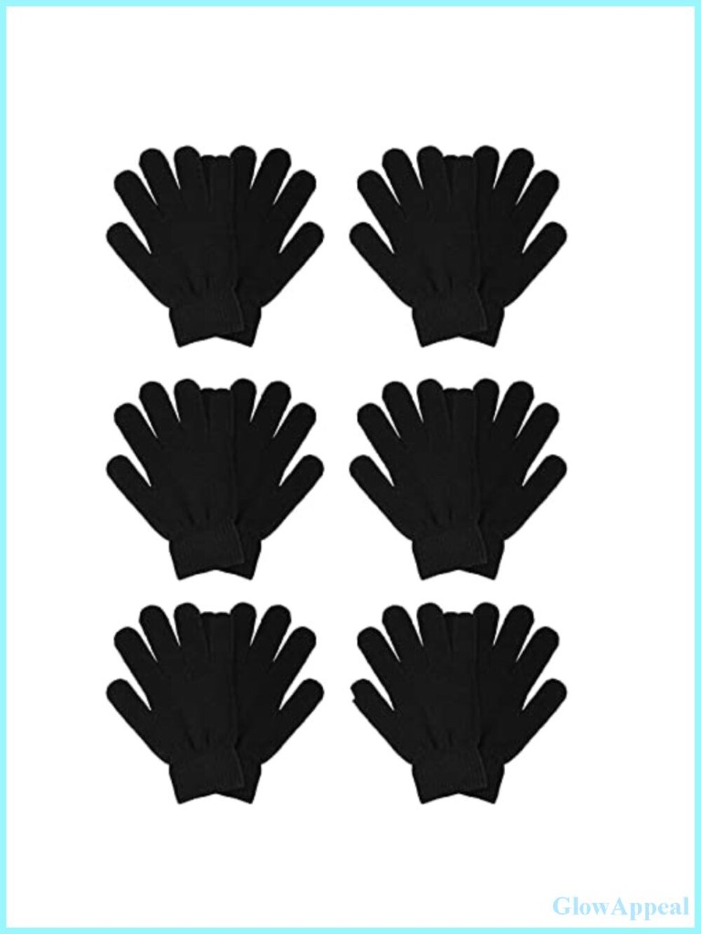 6 Pairs Winter Gloves for Women Men Soft Acrylic Knit Gloves Stretchy Warm
